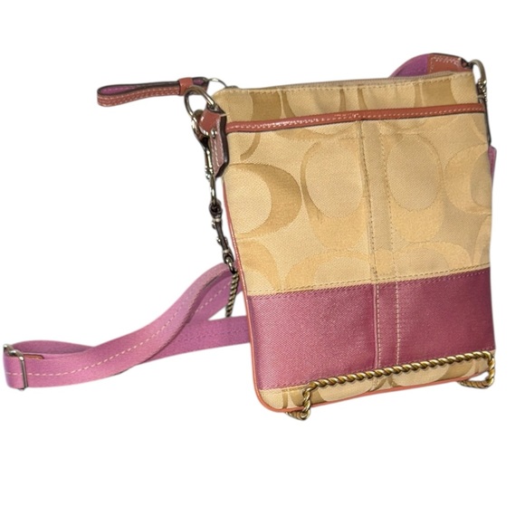 Coach Tan and Pink Crossbody Bag - Picture 1 of 6